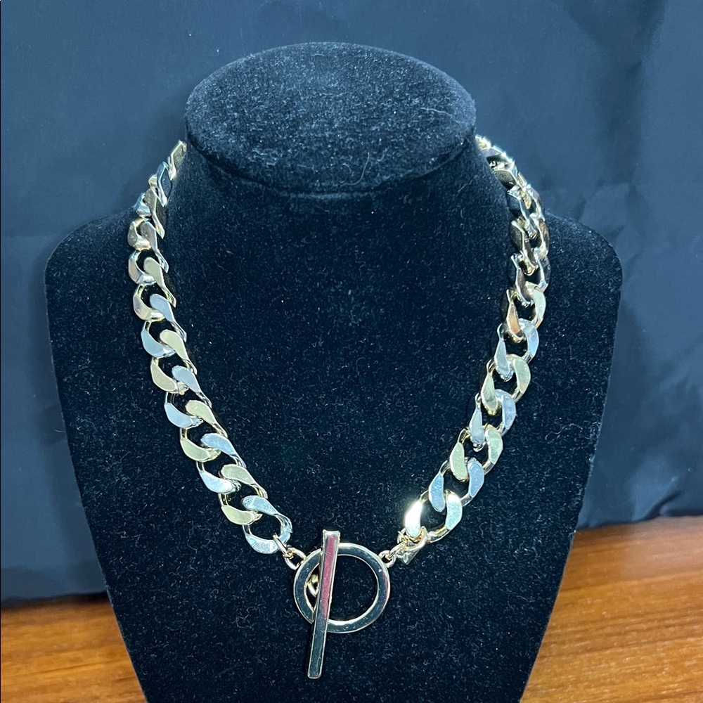 Banana Republic Gold Chain Necklace with Toggle Clasp